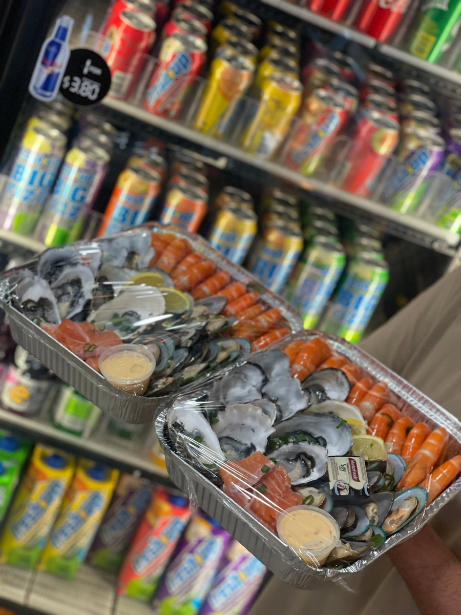Fresh Seafood Tray *most popular item Kiwi Pacific Stores & Catering
