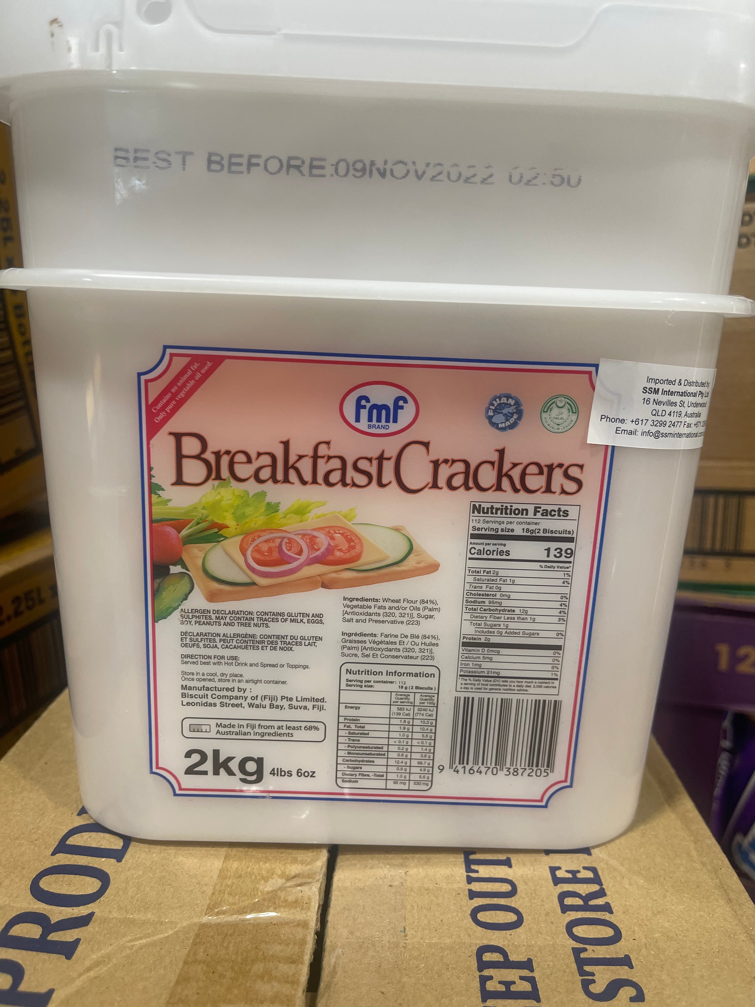 Breakfast Crackers 2kg tub